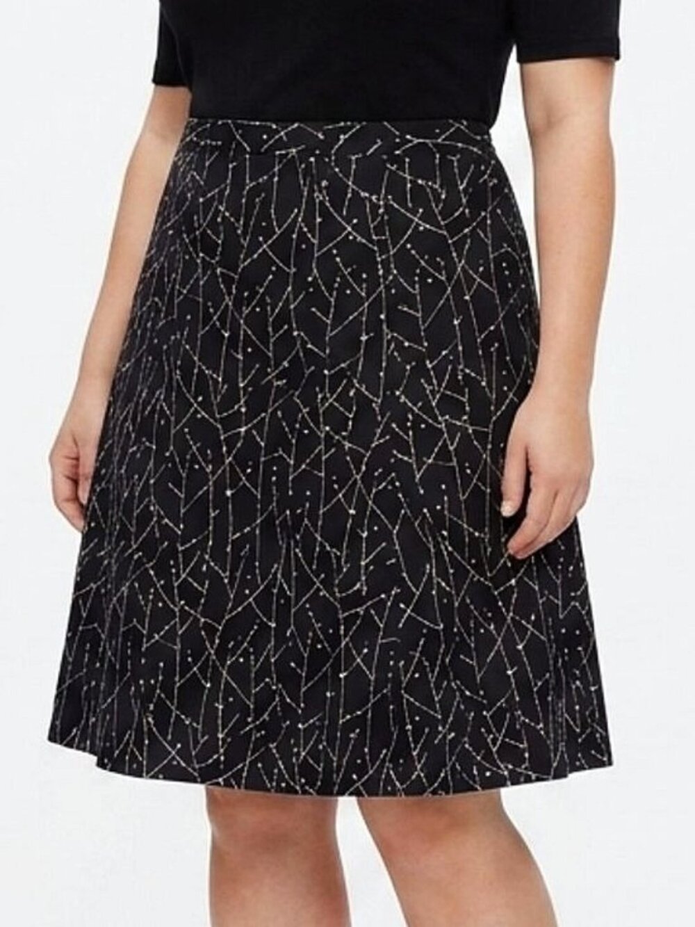 Jacob Abstract Print Flared Cotton Skirt- Sz. 11/12